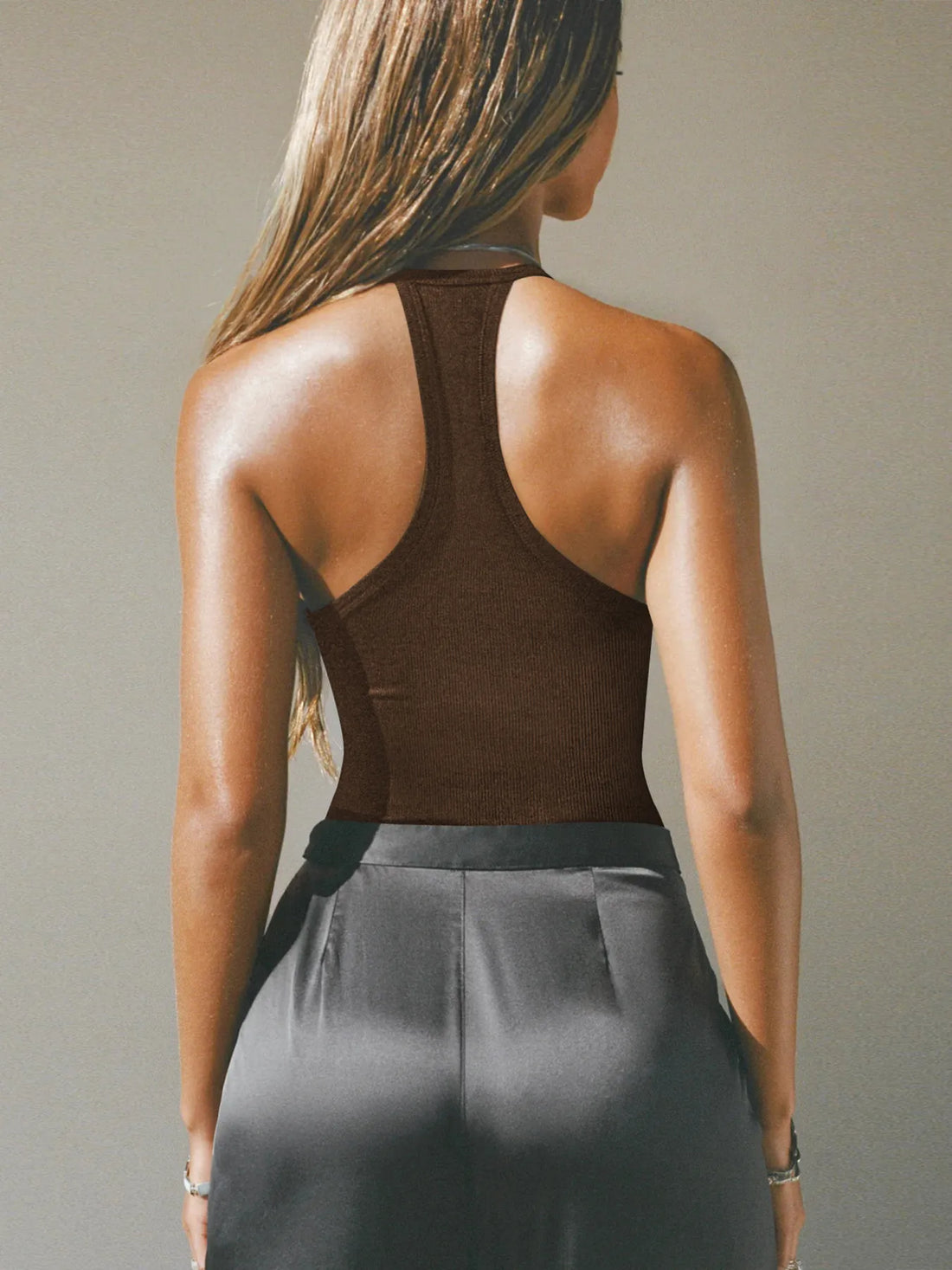Cutout Ribbed Tank Top - cas7m