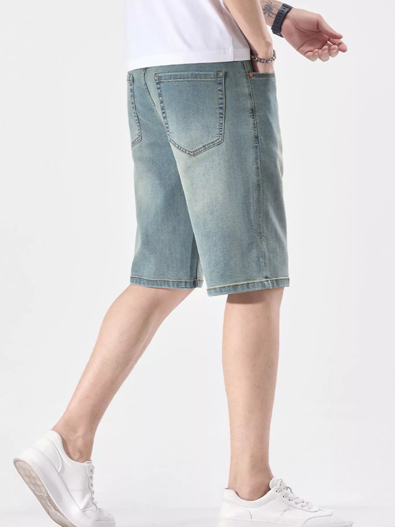 Men's Wash Casual Denim Shorts - cas7m