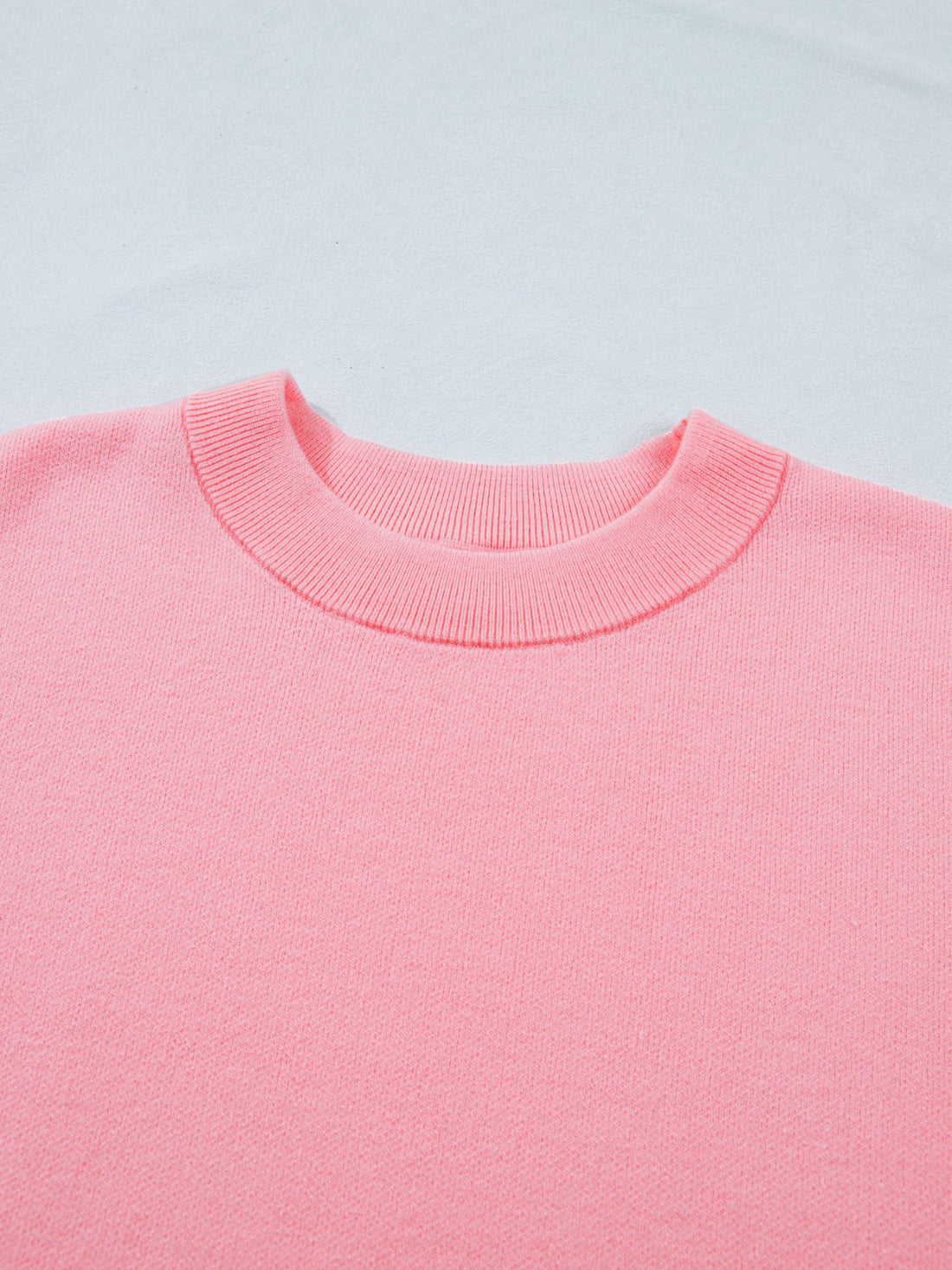 Scalloped Hem 3/4 Sleeve Sweater Top - cas7m