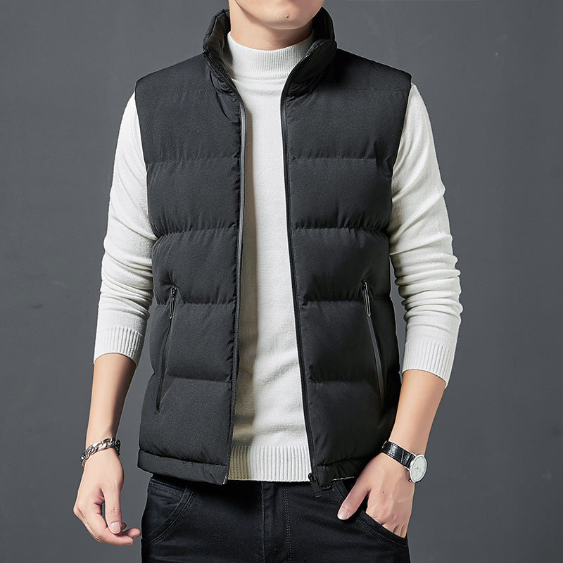 Slim-Fit Vest Down Cotton Vest Men's Warm Vest - cas7m