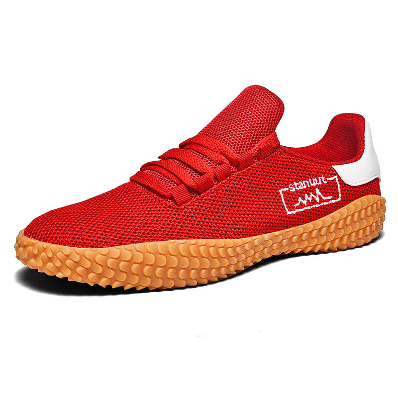 Spring and Summer Flying Woven Casual Shoes Large Men's Shoes Beathable Korean Forrest Gump Sneakers - cas7m