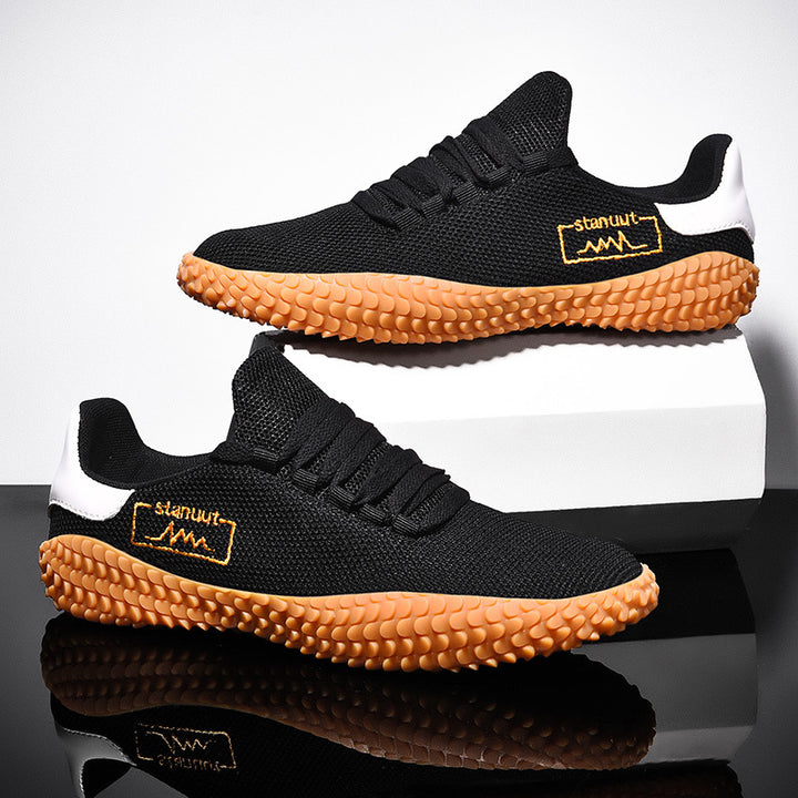 Spring and Summer Flying Woven Casual Shoes Large Men's Shoes Beathable Korean Forrest Gump Sneakers - cas7m