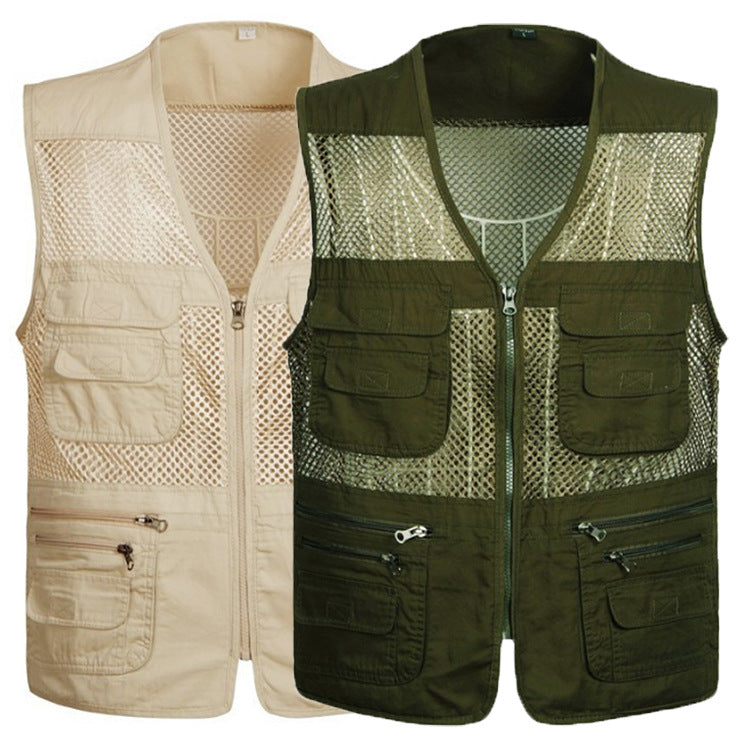 Summer Mesh Work Clothes Vest Men'S Vest - cas7m