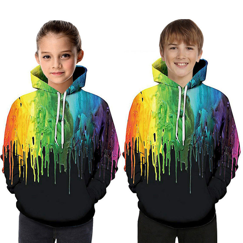 Digital Printed Children's Hooded Sweater For Kids - cas7m
