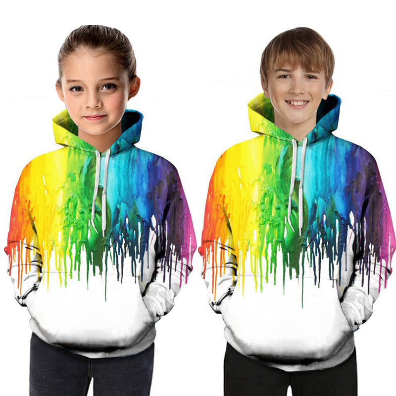 Digital Printed Children's Hooded Sweater For Kids - cas7m