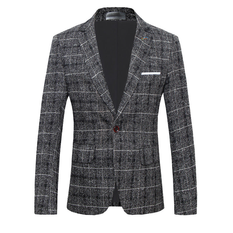 Men's Suits, Coats, Dresses, Slim-fitting Plaid Suits - cas7m