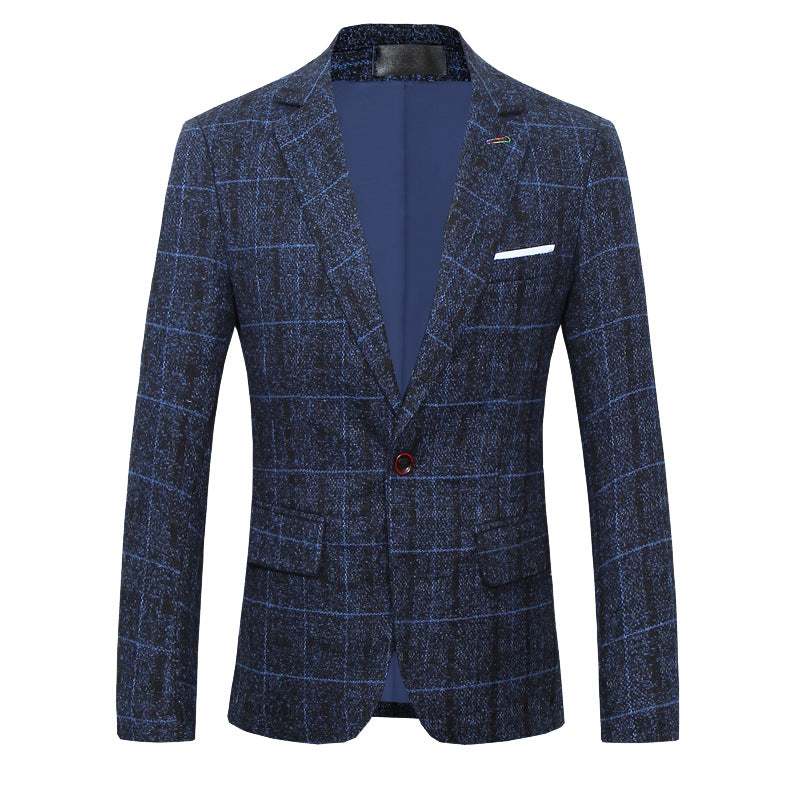 Men's Suits, Coats, Dresses, Slim-fitting Plaid Suits - cas7m
