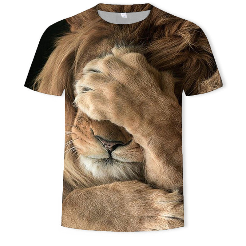 Lion Anime 3d Printed T-shirt - cas7m