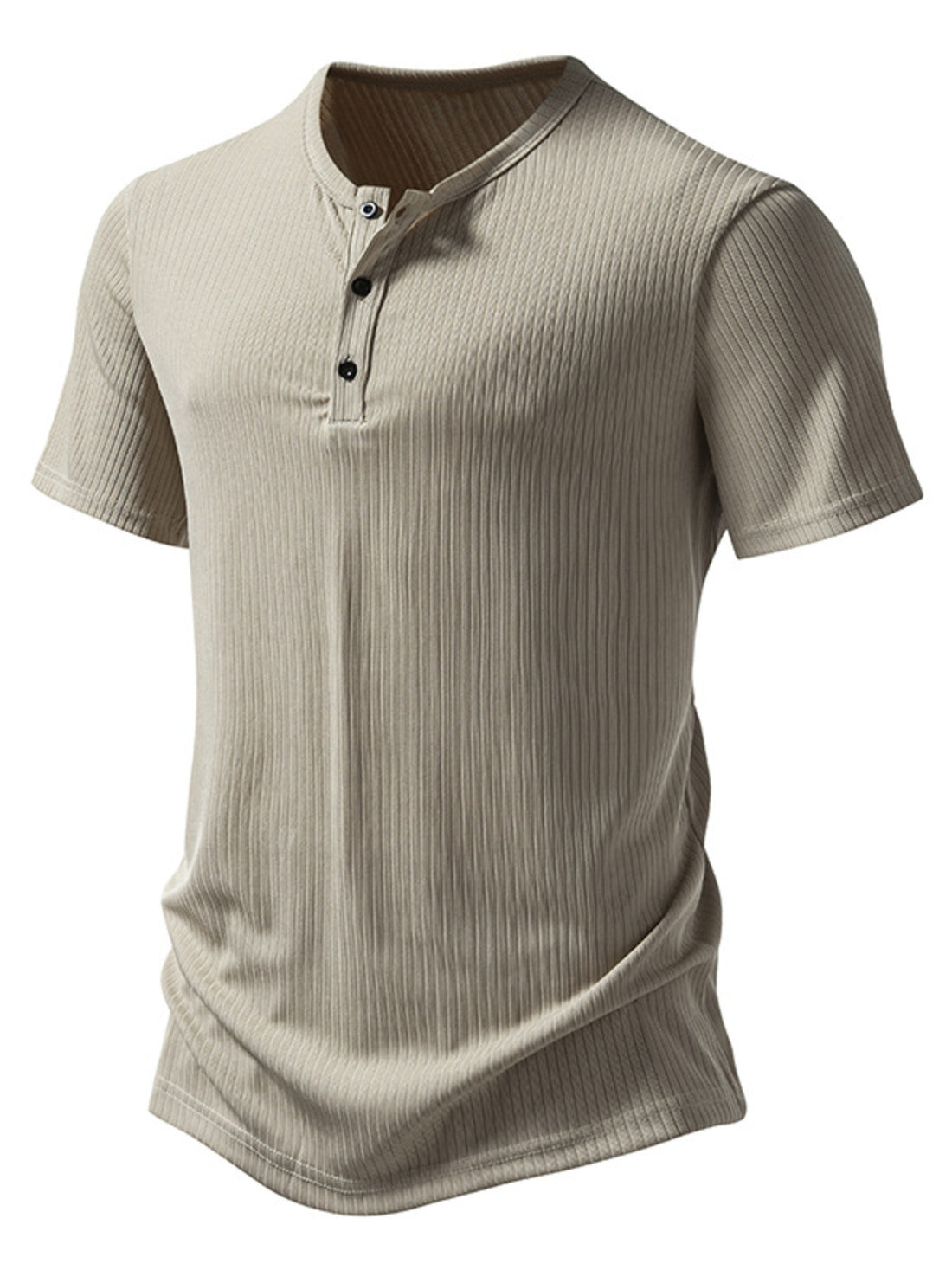 Men's Button Detail Short Sleeve T-Shirt - cas7m