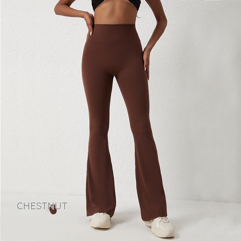 High Waisted Hip Lifting Tight Pants And Wide Leg Fitness Pants - cas7m