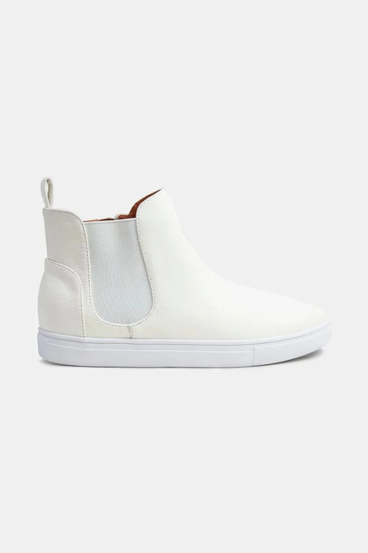 Beast Fashion Faux Suede Elastic Side Panel Sneakers - cas7m