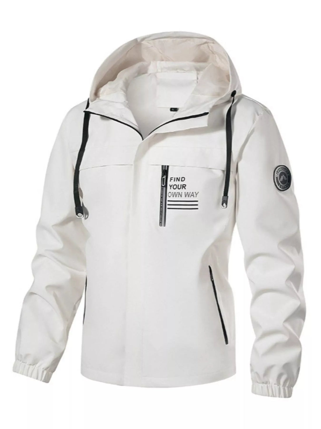 Men's Plus Size Waterproof Hooded Outdoor Jacket - cas7m