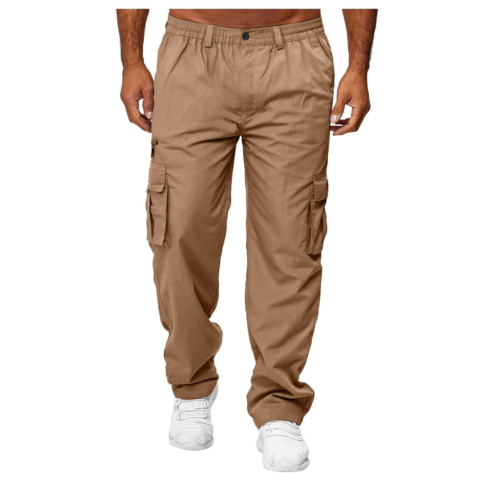 Men's Casual Multi-pocket Loose Straight Cargo Pants - cas7m