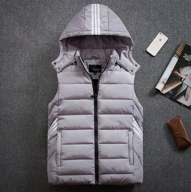 Men's plus size vest thick down cotton vest - cas7m