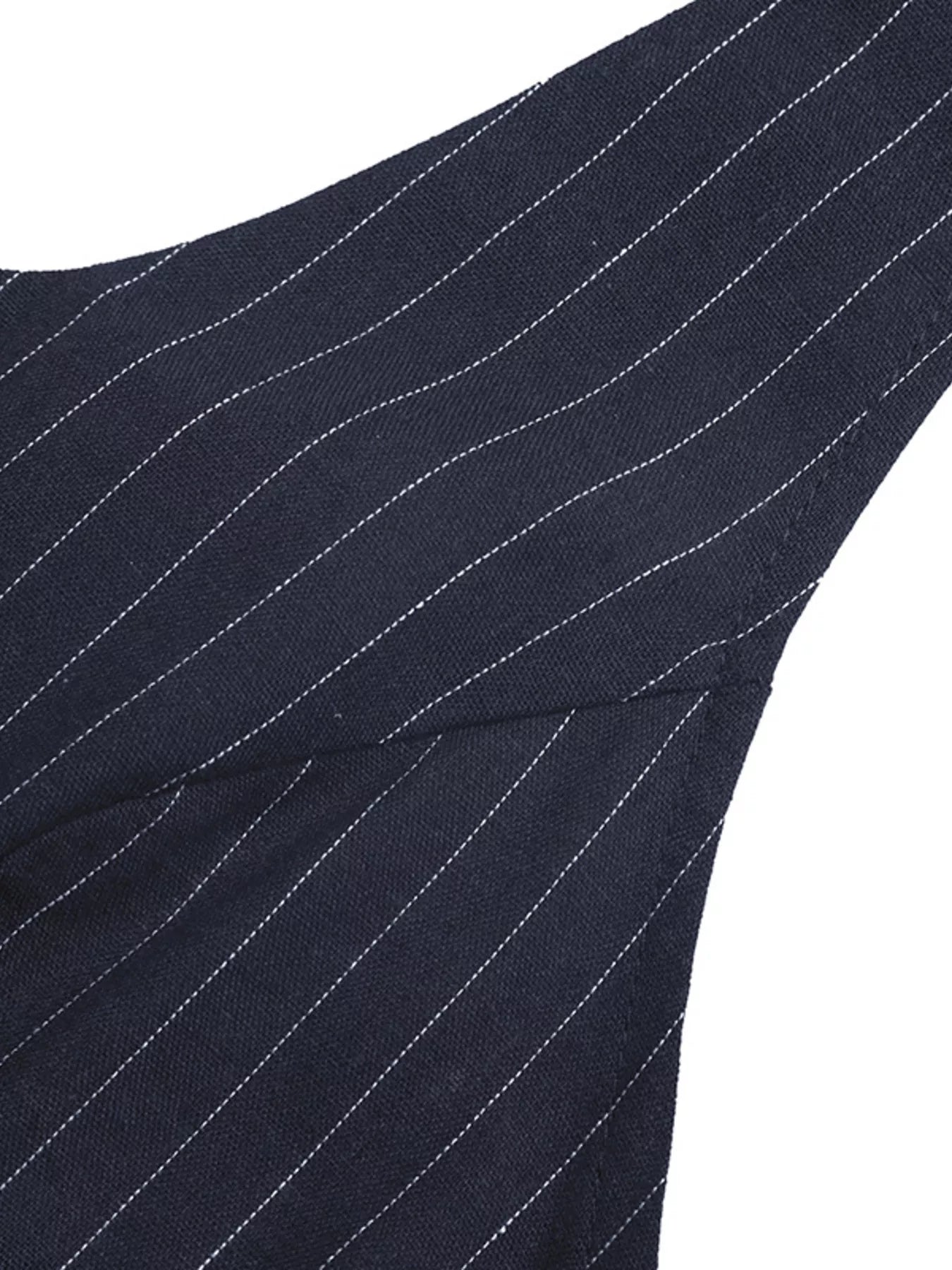 Striped Halter Neck Jumpsuit - cas7m