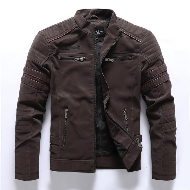 Men Leather Jacket - cas7m