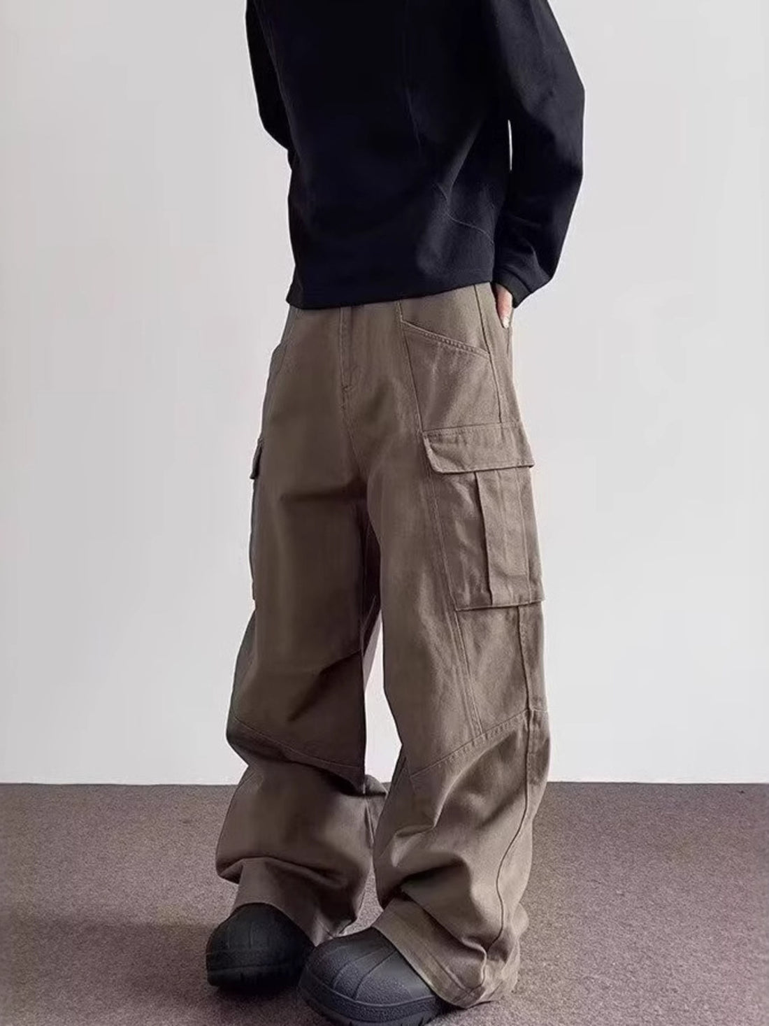 Men's Full Size Loose Fit Cargo Pants Plus Size - cas7m