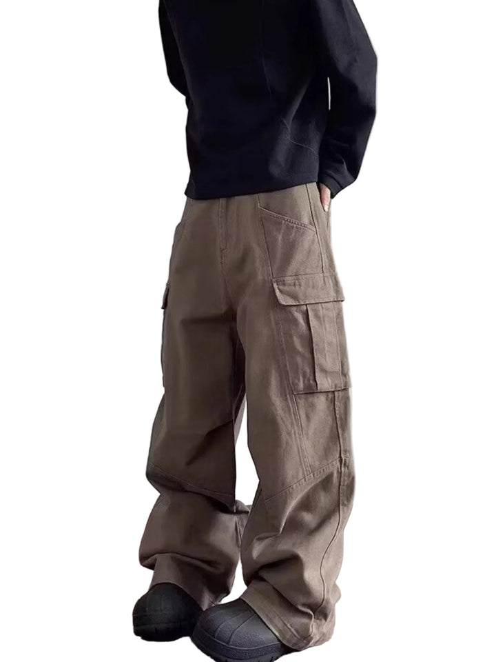 Men's Full Size Loose Fit Cargo Pants Plus Size - cas7m