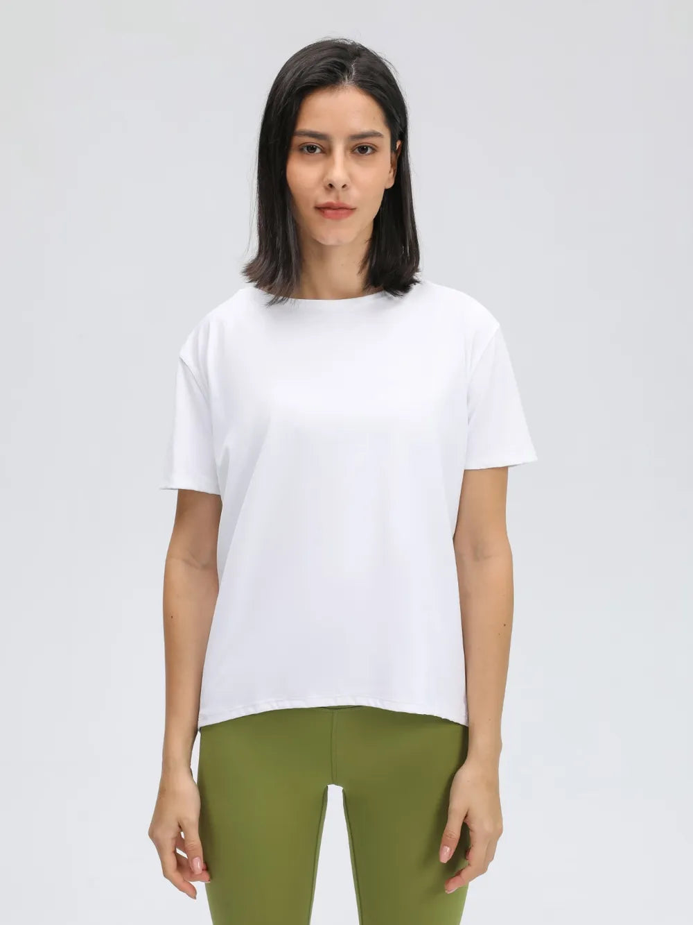 Millennia Round Neck Short Sleeve Active T-Shirt - cas7m