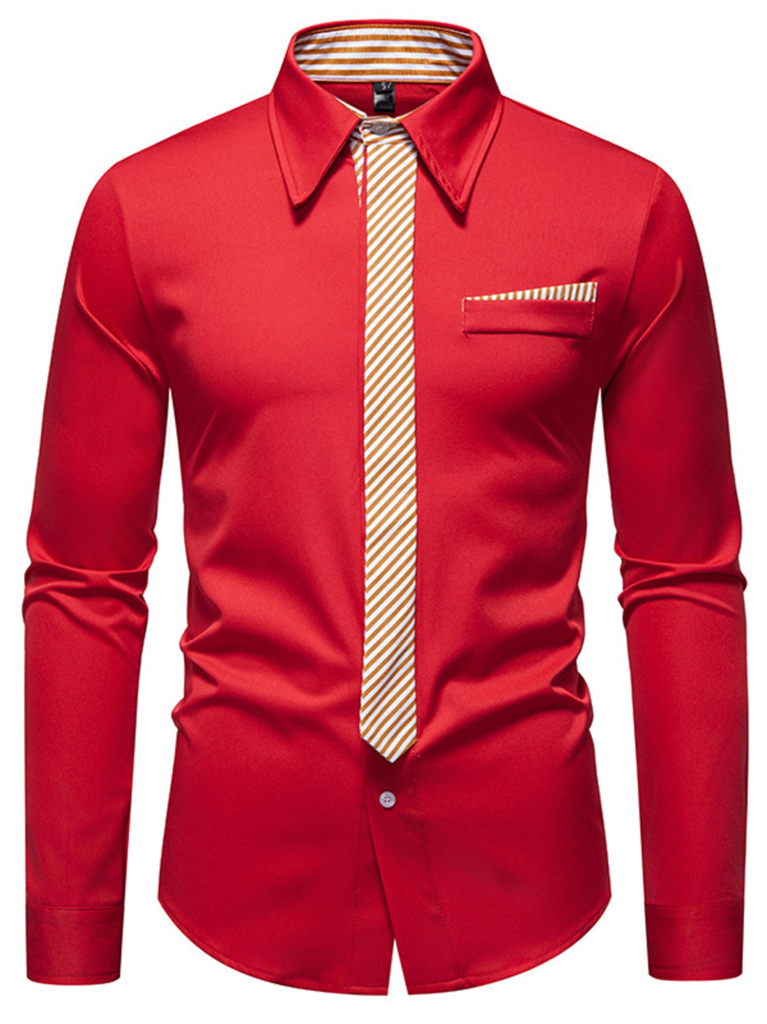 Men's Button Up Long Sleeve Shirt - cas7m