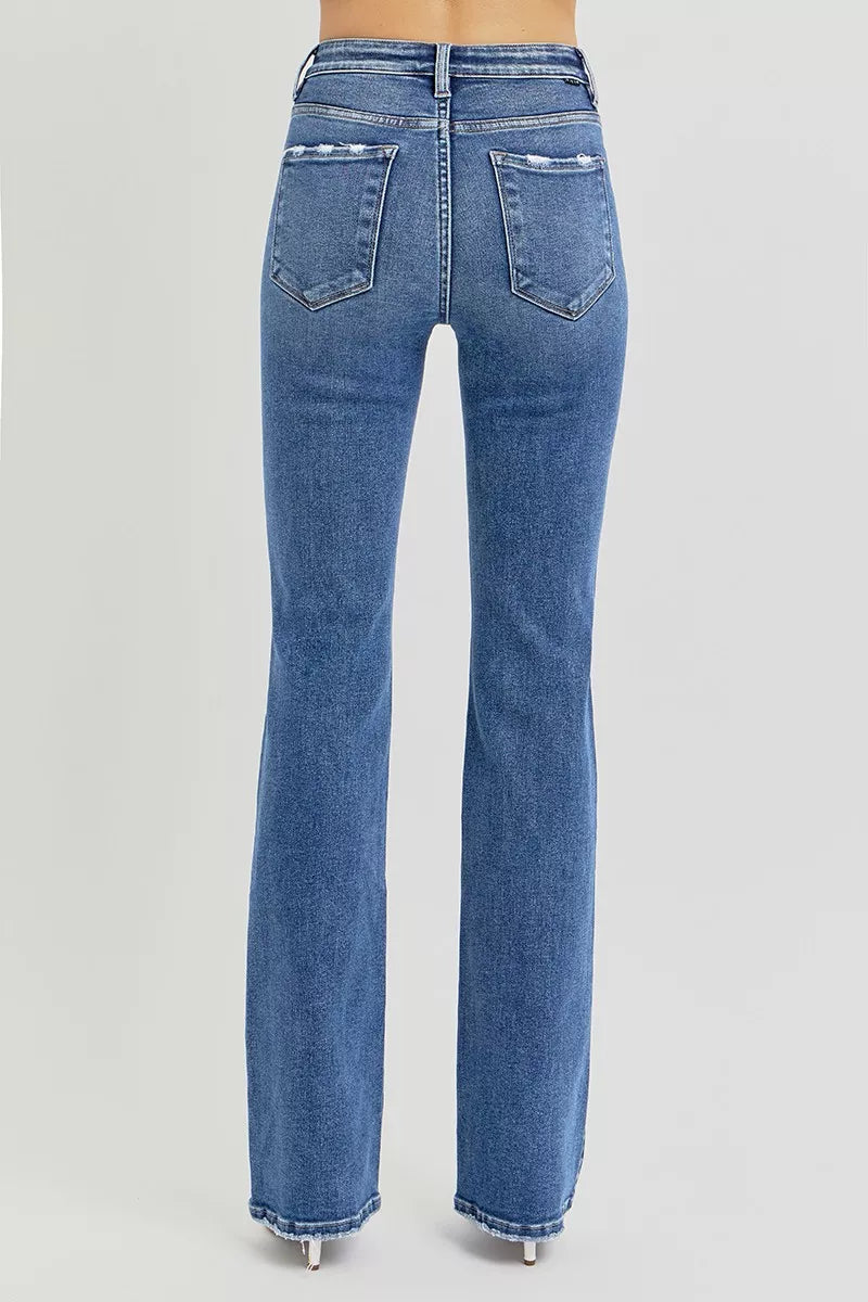 RISEN Full Size Tummy Control High Rise Straight Jeans Plus Size - cas7m