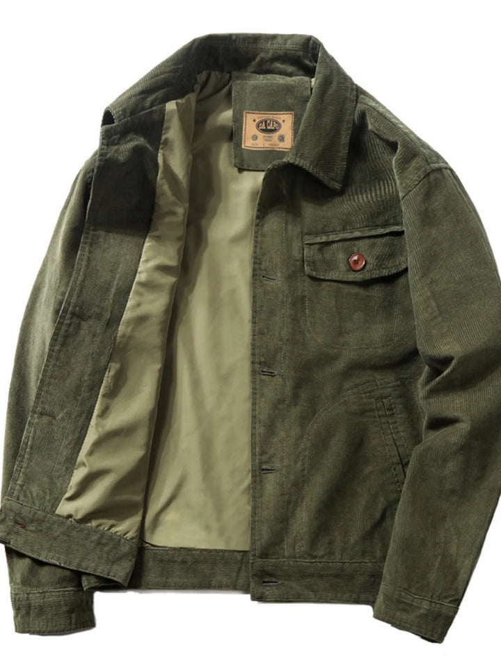 Men's Plus Size Vintage Corduroy Casual Jacket - cas7m