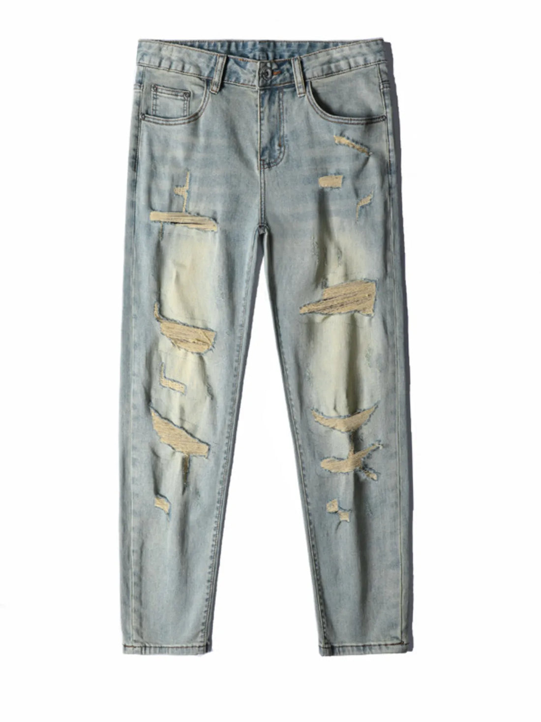 Men's Distressed Slim Fit Jeans - cas7m