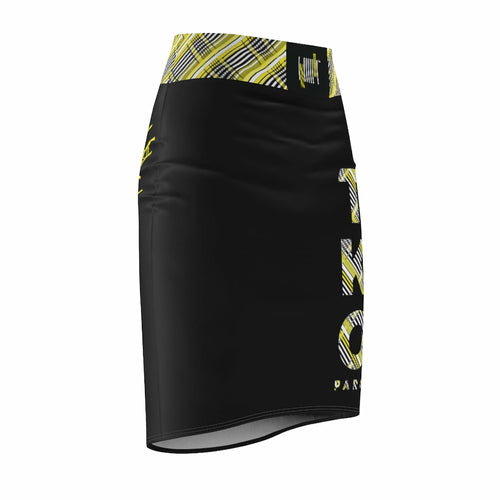 2882Sport™ Dark Academia Spellout Plaid Pencil Skirt