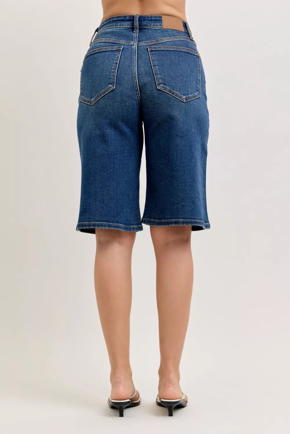 Judy Blue High Waist Bermuda Denim Shorts - cas7m