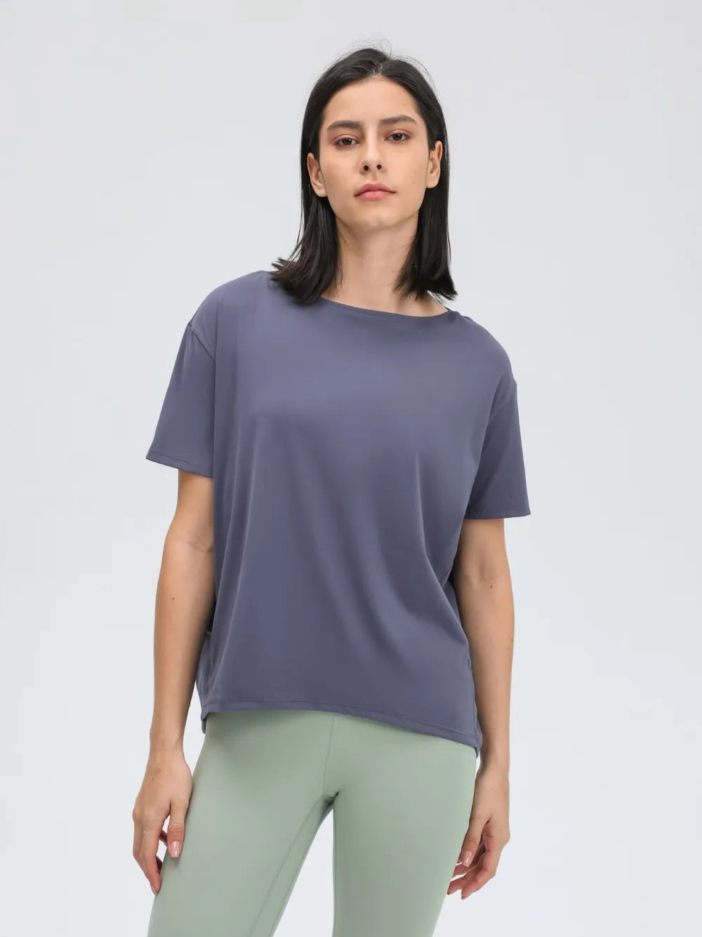 Millennia Round Neck Short Sleeve Active T-Shirt - cas7m