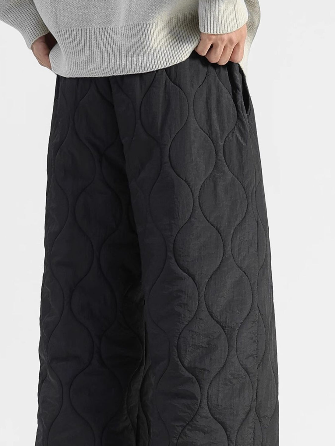 Men's Plus Size Quilted Loose-Fit Pants - cas7m