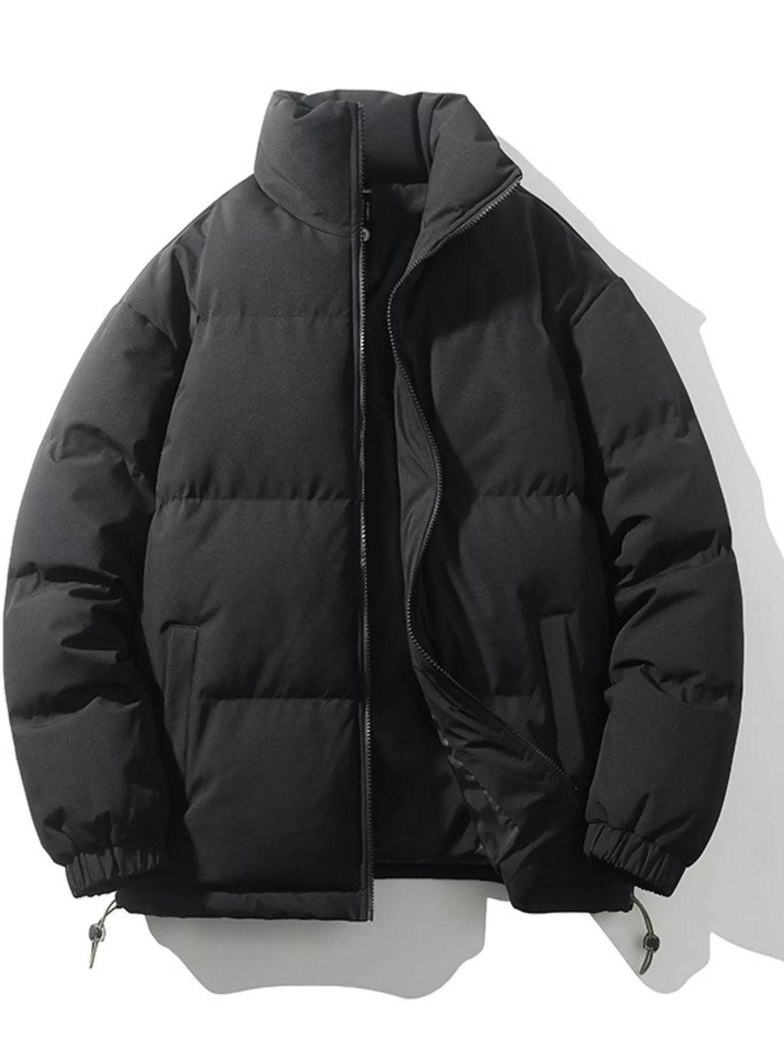 Men's Full Size Padded Zip Up Puffer Jacket Plus Size - cas7m
