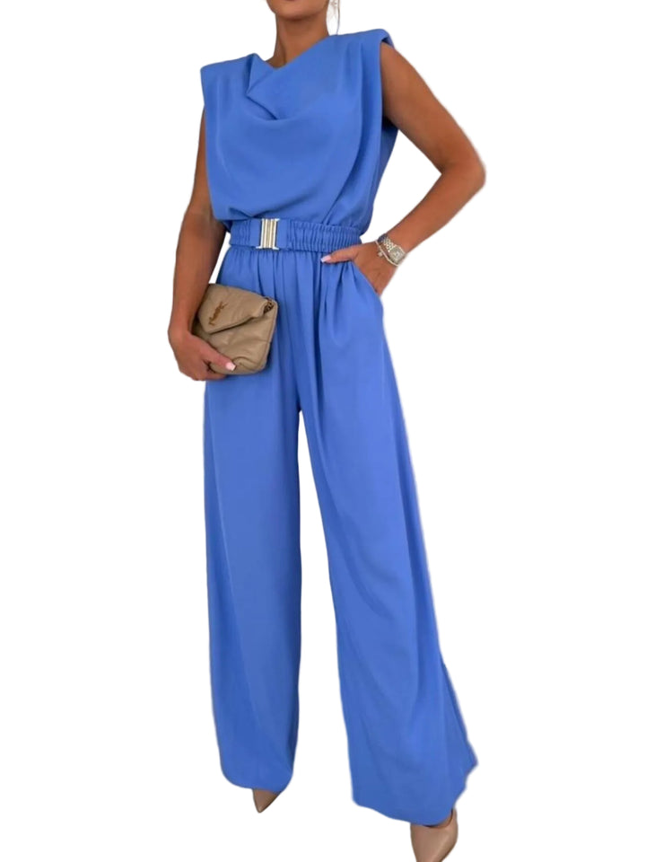 Sleeveless Wide Leg Jumpsuit - cas7m