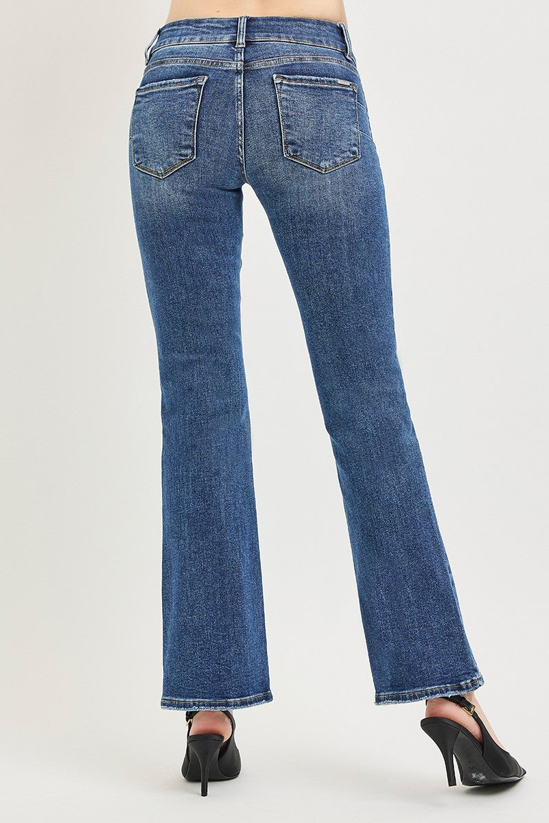 RISEN Tummy Control Low Rise Bootcut Jeans - cas7m