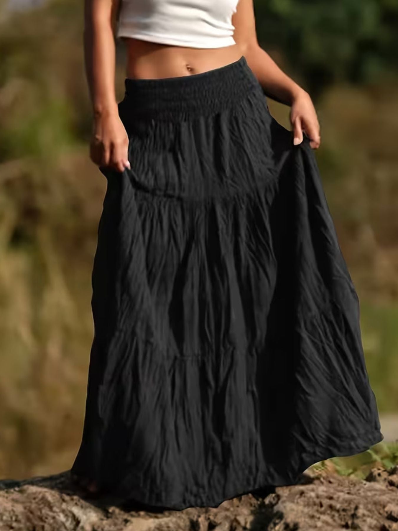 Tiered Maxi Skirt - cas7m