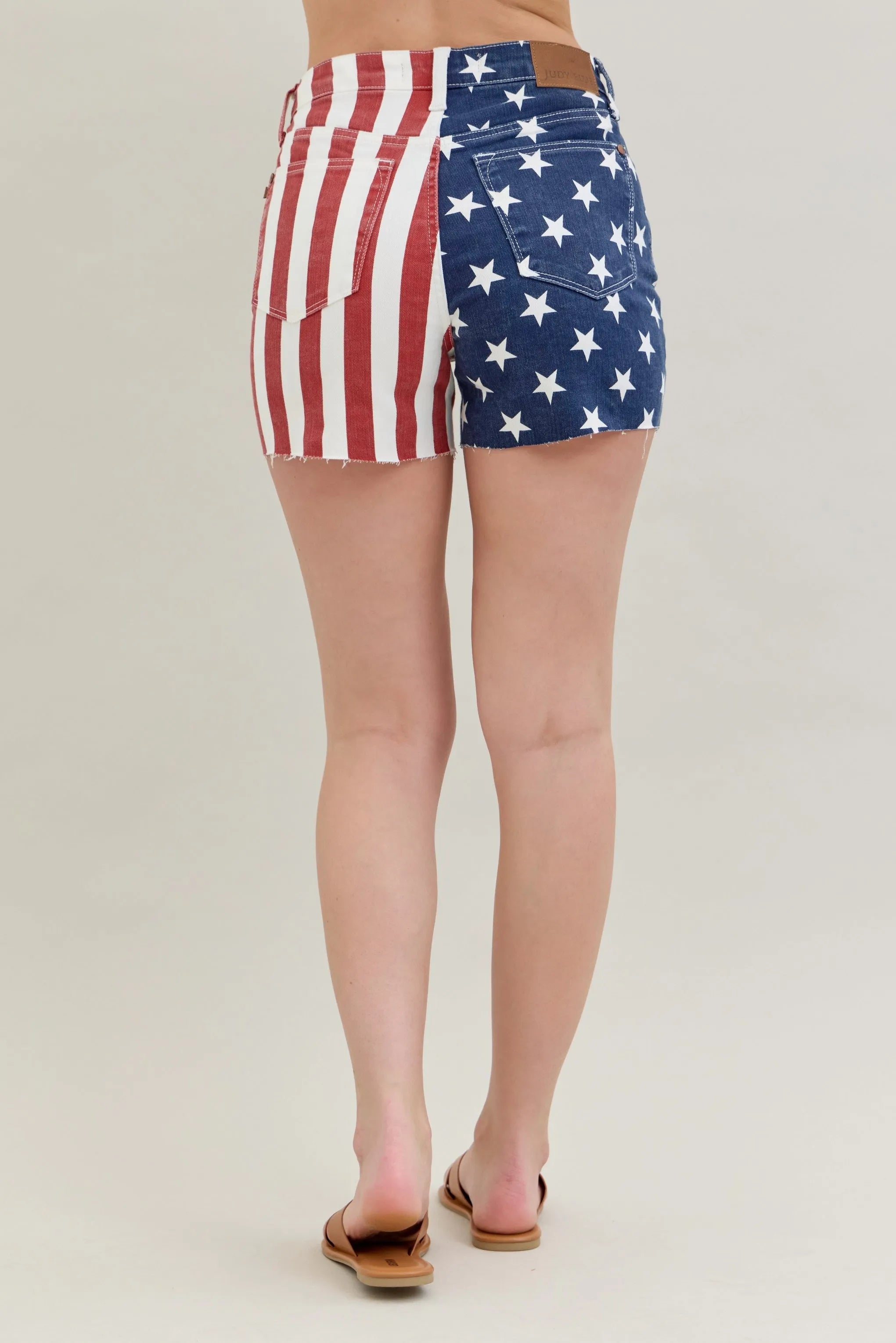 Judy Blue USA Flag High-Waisted Denim Shorts – Summer Essential - cas7m