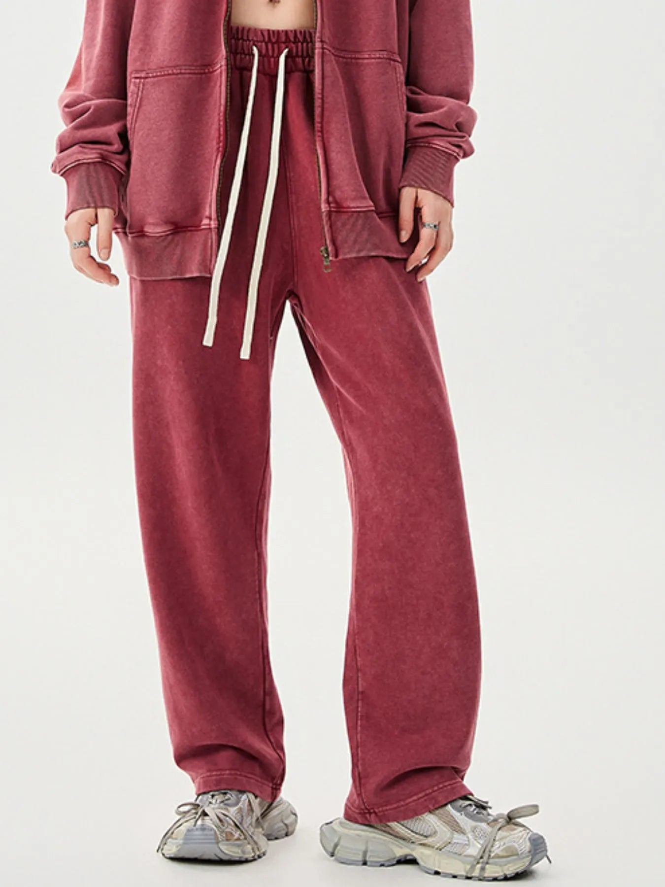 Men's Washed Relaxed Fit Sweatpants - cas7m