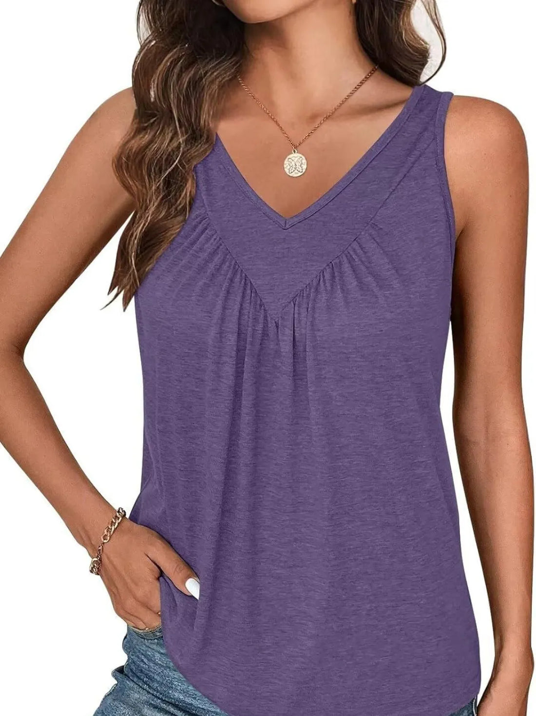 SleekRuched Stretch Fit Top - Comfy Viscose Blend - cas7m