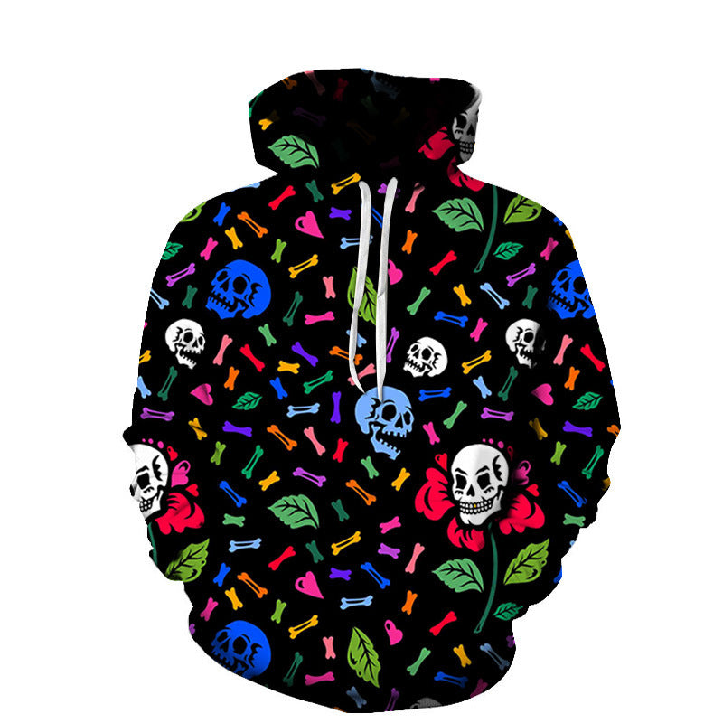 Youth 3D Printed Skull Hoodie - cas7m