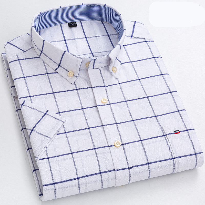 Summer New Short-Sleeved Shirt Men - cas7m