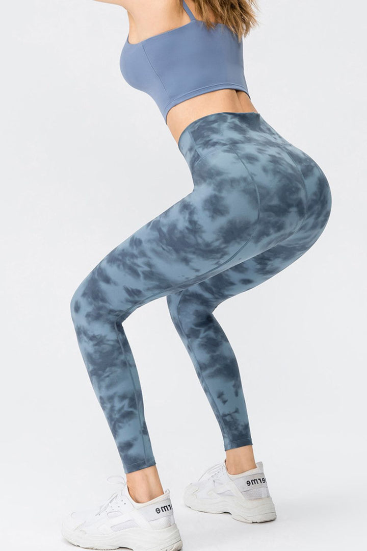 Wide Waistband Slim Fit Long Sports Pants - cas7m