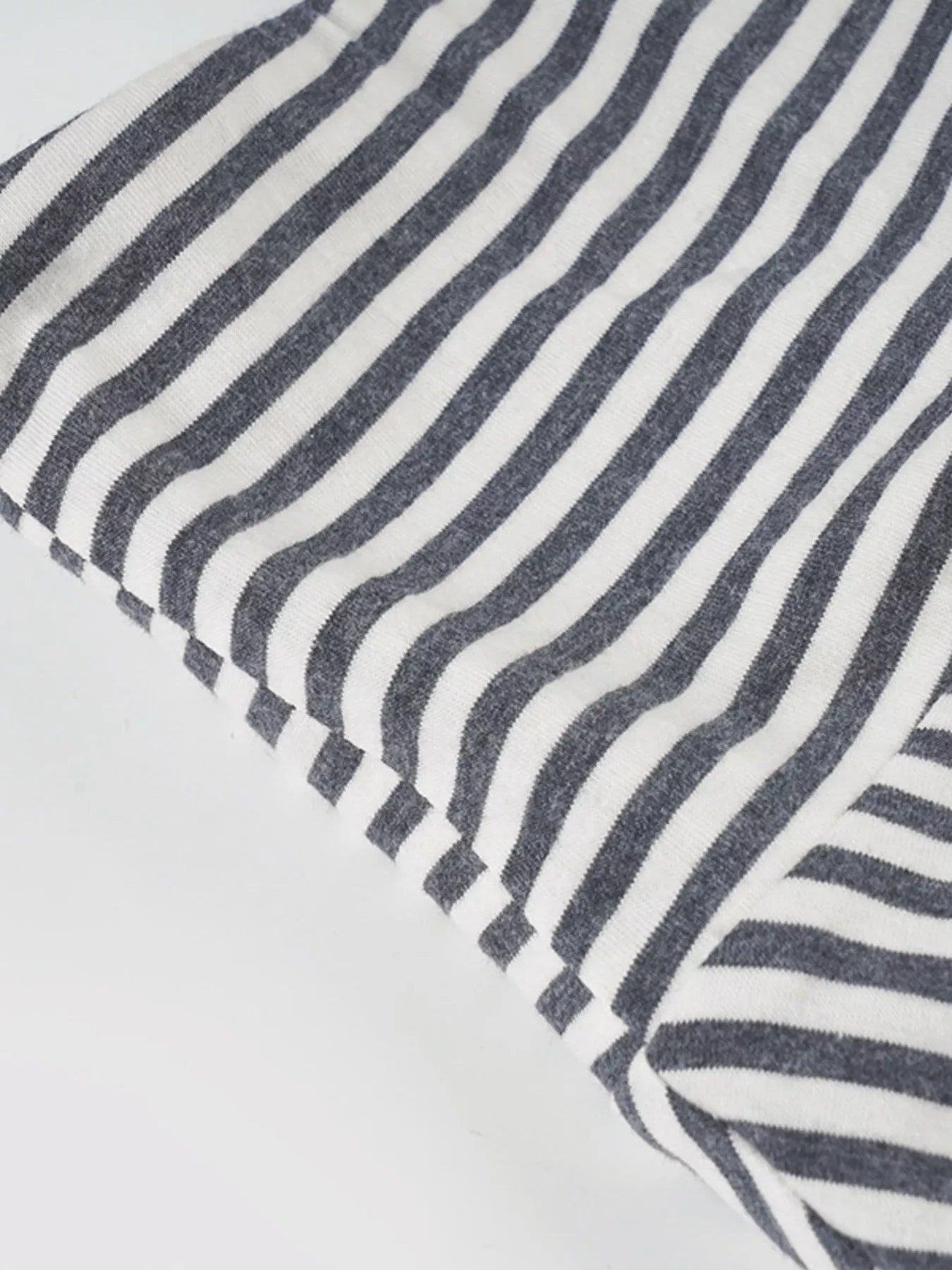 Striped Asymmetrical Hem Mini Skirt - cas7m