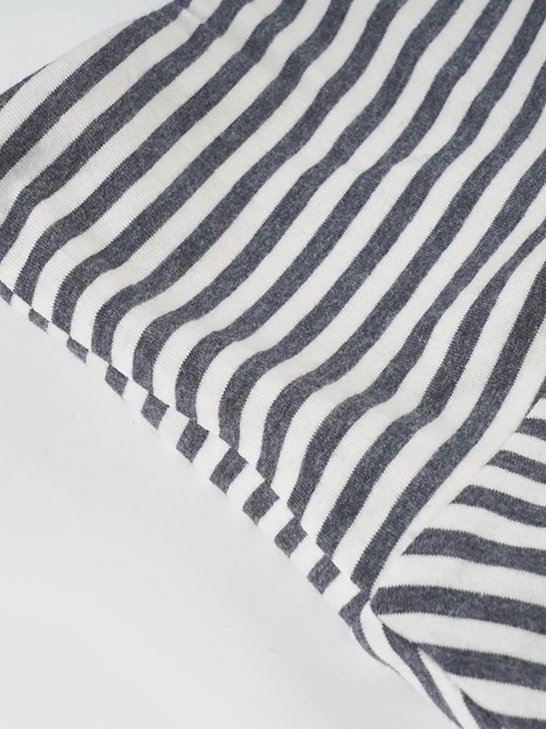 Striped Asymmetrical Hem Mini Skirt - cas7m