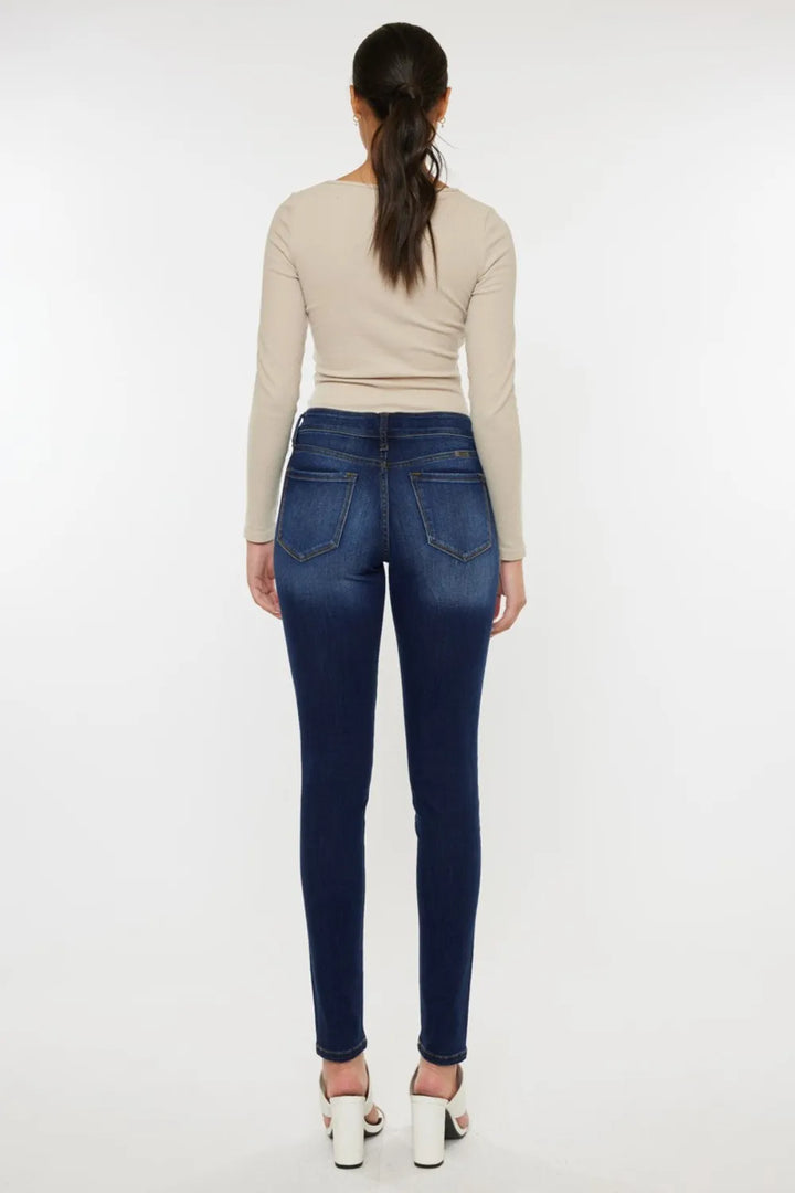Kancan Mid Rise Gradient Skinny Jeans - cas7m