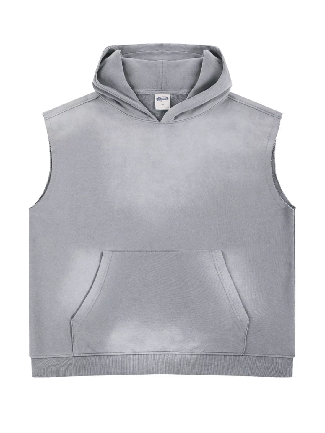 Men's Casual Kangaroo Pocket Hooded Tank - cas7m