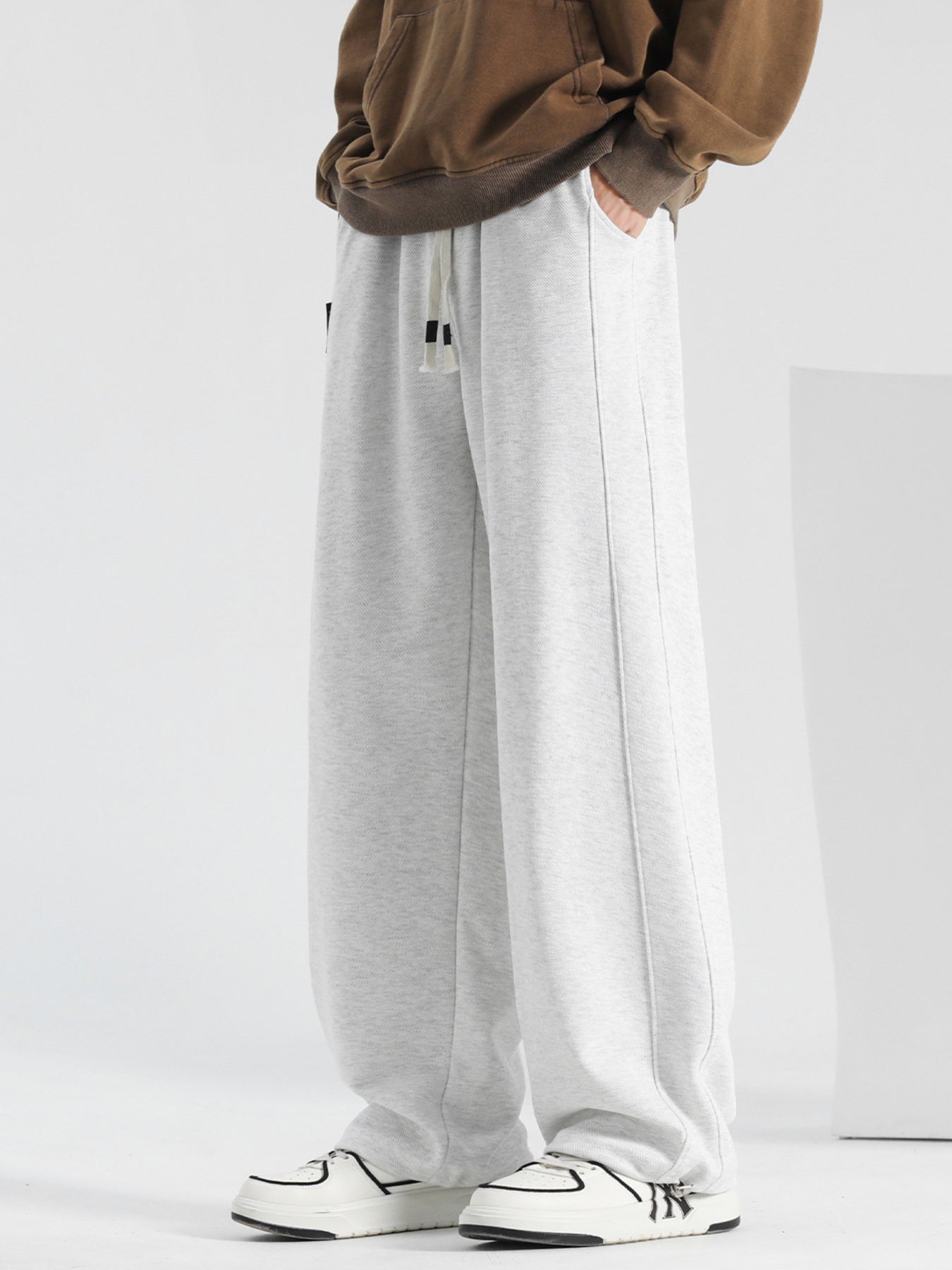 Men's Plus Size Casual Loose-Fit Drawstring Pants - cas7m