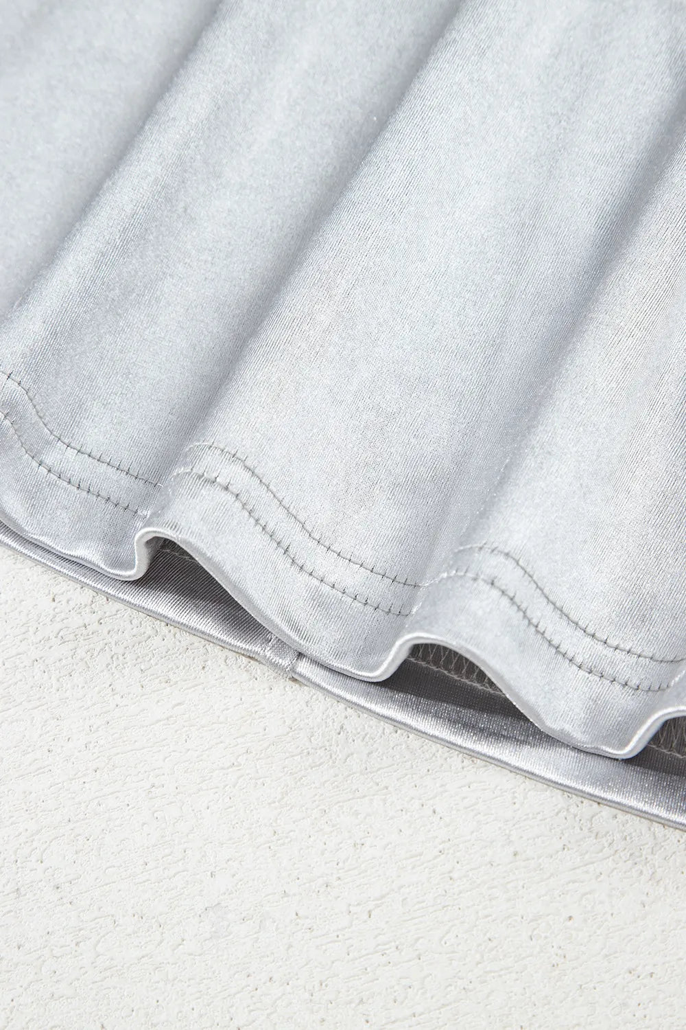 Round Neck Satin Tank Top - cas7m
