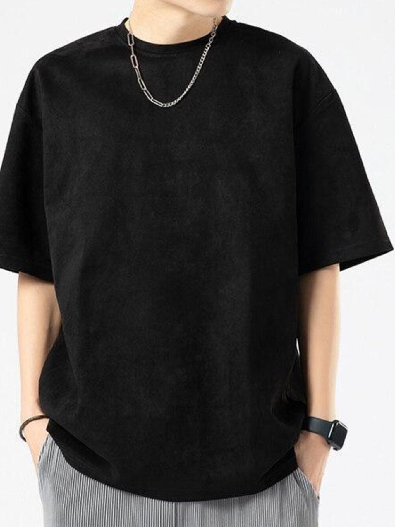 Men's Plus Size Oversized Casual T-Shirt - cas7m