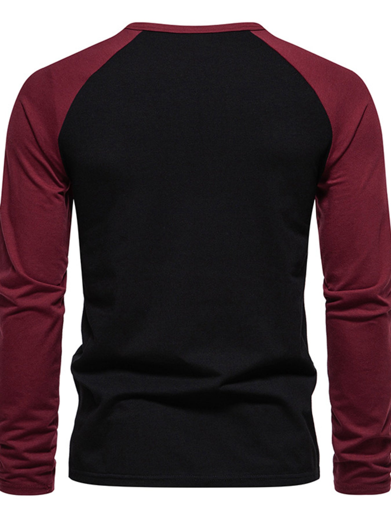 Men's Casual Henley Long Sleeve T-Shirt - cas7m