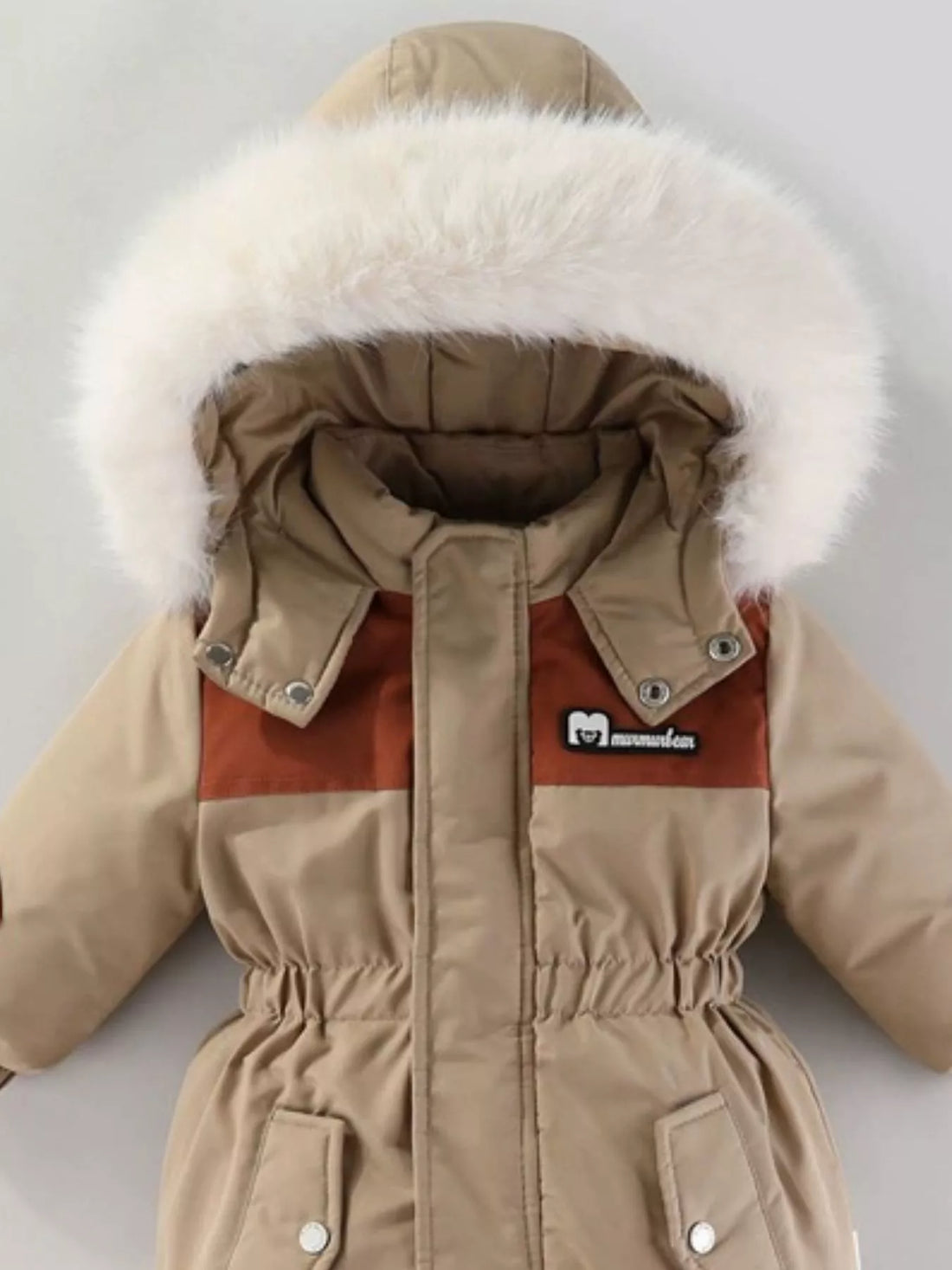 Children's Faux Fur Hood One-Piece - cas7m